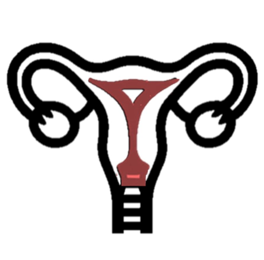 An icon representing gynecological health awareness and period regulation support through the natural movement technique of the Aviva Method.