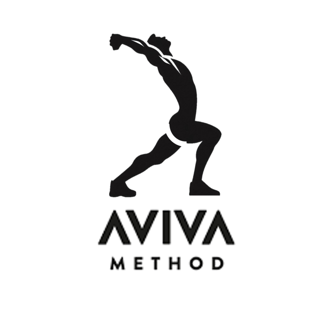 The Aviva Method men icon represents energizing exercises and reproductive health support.