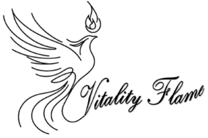 Phoenix icon representing Vitality Flame, a space offering Aviva Method classes and natural exercises supporting hormonal balance and reproductive health.