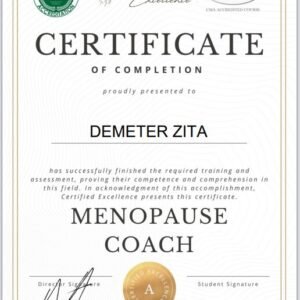 Menopause coach certificate for natural hormonal balance support movement, hot flashes and other menopause symptom relief naturally.