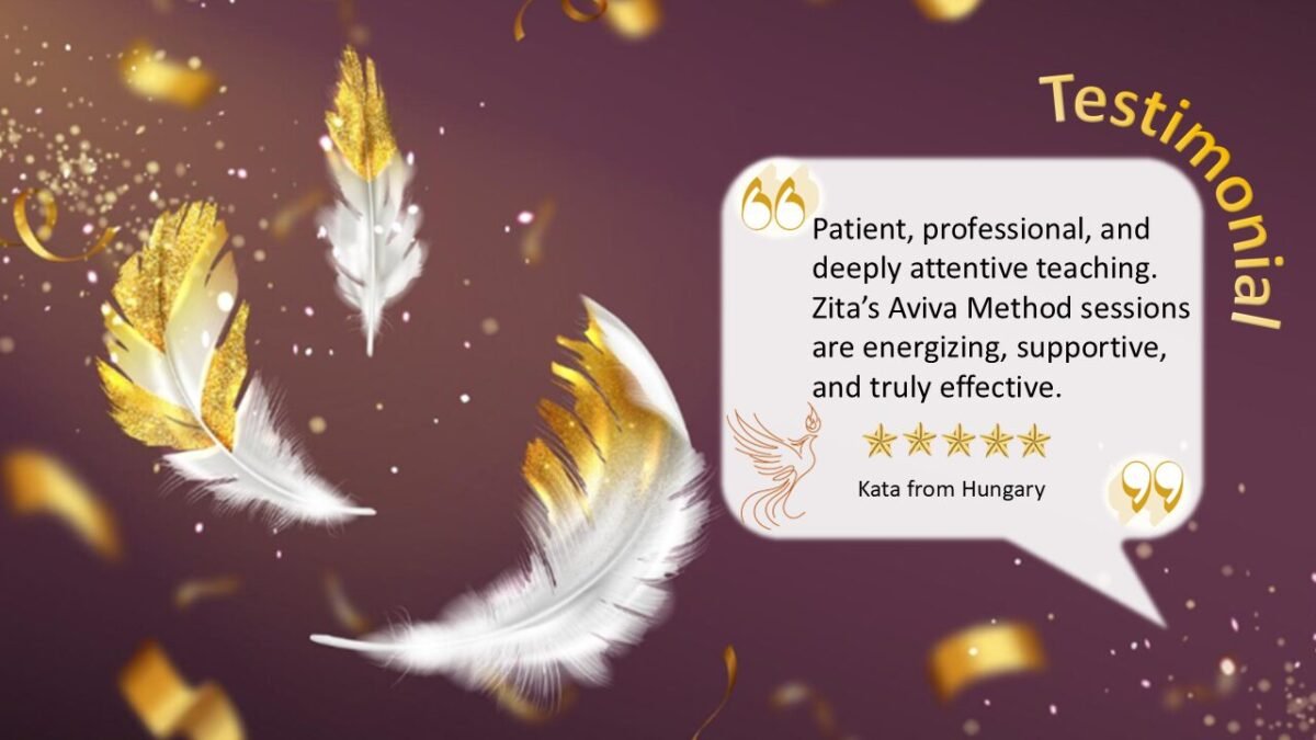 Client testimonial about the Aviva Method Instructor at Vitality Flame. The trainer is patient, professional, and supportive.