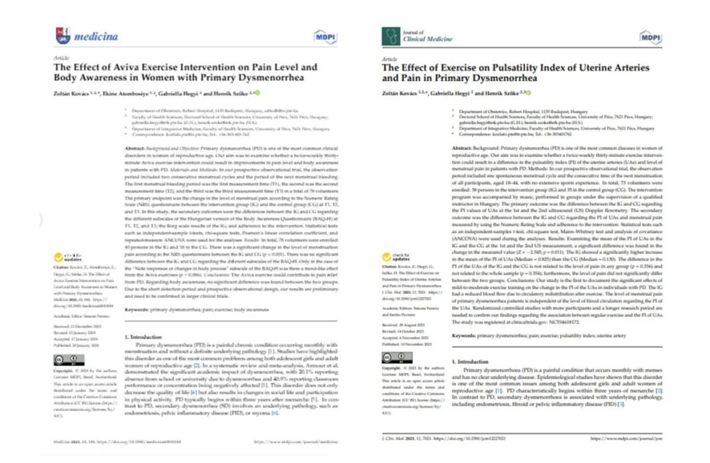 Peer-reviewed research demonstrating the effects of the Aviva Method on PMS symptoms, uterine blood flow, and menstrual pain.