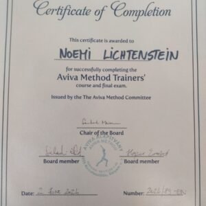 Aviva instructor certificate Noemi