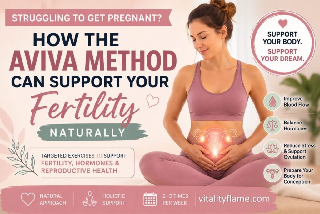 Fertility exercises to get pregnant naturally. Learn how the Aviva Method supports ovulation, hormonal balance, and reproductive health for those trying to conceive.