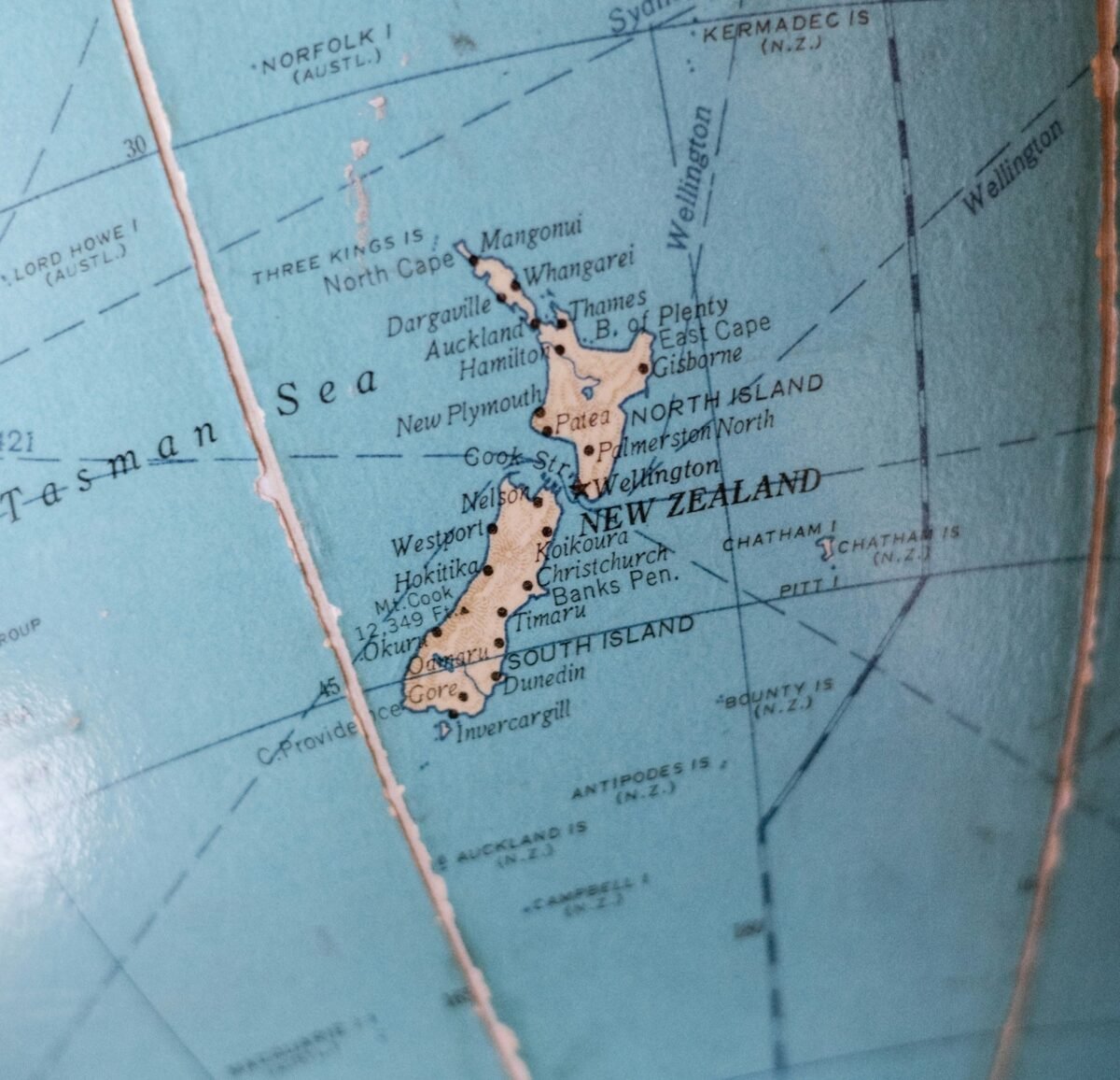 nev zealand word map