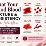 Thumbnail for an educational article about menstrual blood colors and menstrual flow. The image explores what different consistency and textures of period blood may reveal about cycle health, hormonal changes, and reproductive wellness.