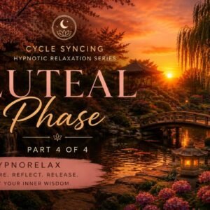 Thumbnail of a Gentle Guided hypnotic relaxation audio for PMS support, emotional balance, fertility support, self-worth, and deep nervous system relaxation in MP3 format