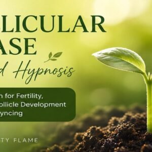 Thumbnail of the Guided Gentle hypnotic relaxation audio for fertility support, hormonal balance, emotional wellbeing, and follicular phase renewal. This guided hypnotic relaxation is the second part of a cycle-based hypnotherapy series designed to support the follicular phase — a natural time of growth, renewal, rising energy, creativity, and preparation for ovulation.