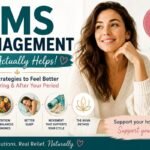 Natural PMS relief guide featuring cycle tracking, healthy lifestyle habits, stress management, sleep support, nutrition, exercise, and hormonal balance strategies to help reduce common premenstrual syndrome symptoms.