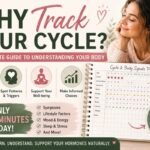 Thumbnail for the article educating about Printable cycle tracking guide with categories for period flow, cervical mucus, sleep, mood, energy, and lifestyle habits.